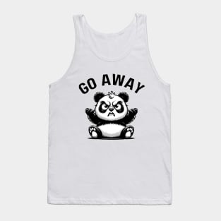 Grumpy Panda Bear: Go Away Tank Top